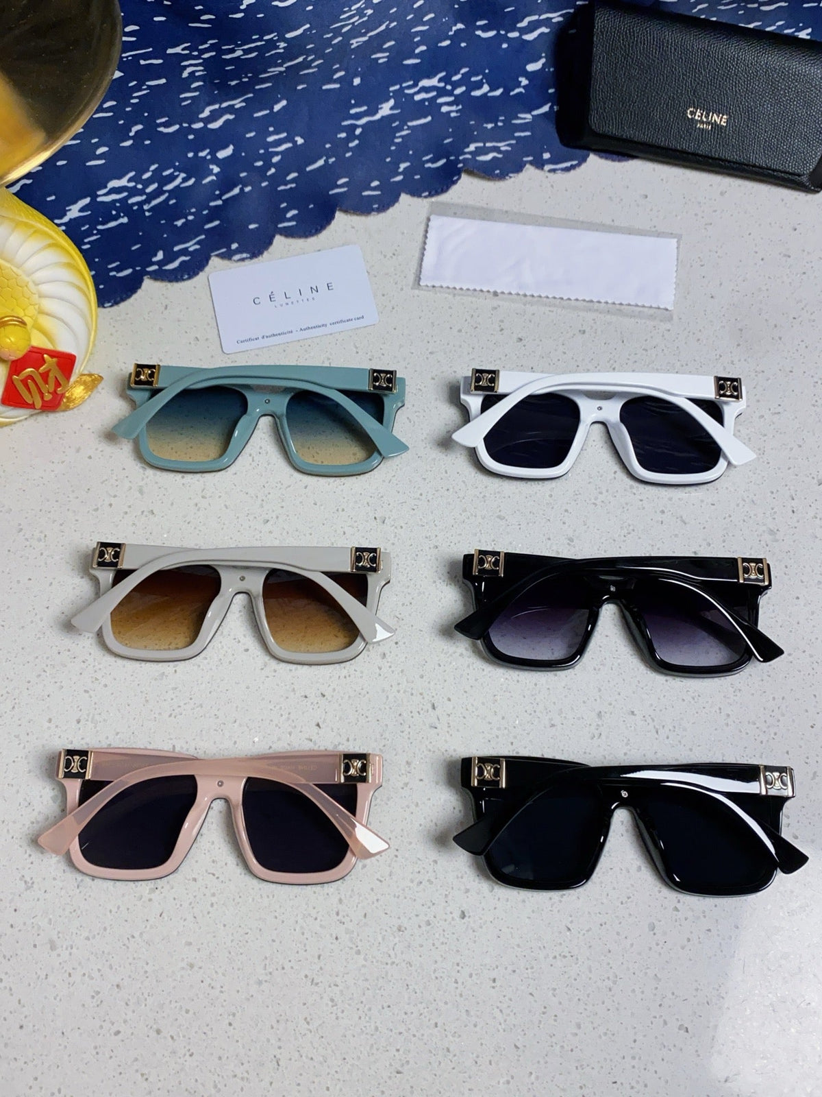 Celine Polarized Square Brown Lens Sunglasses for Men & Women - detail image 11