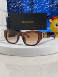 Balenciaga Metal Cat-Eye Brown Lens Sunglasses for Men & Women