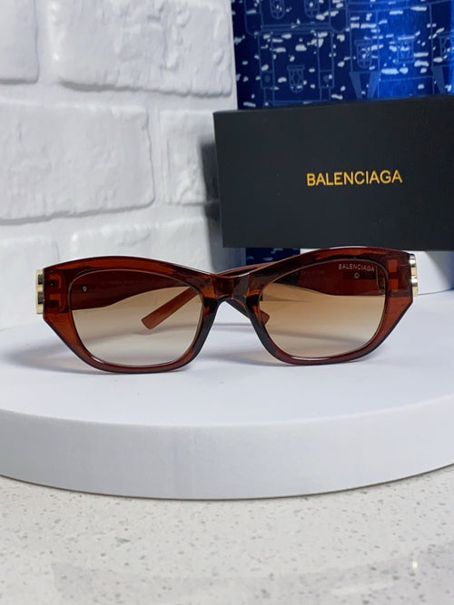 Balenciaga Metal Cat-Eye Brown Lens Sunglasses for Men & Women - detail image 2