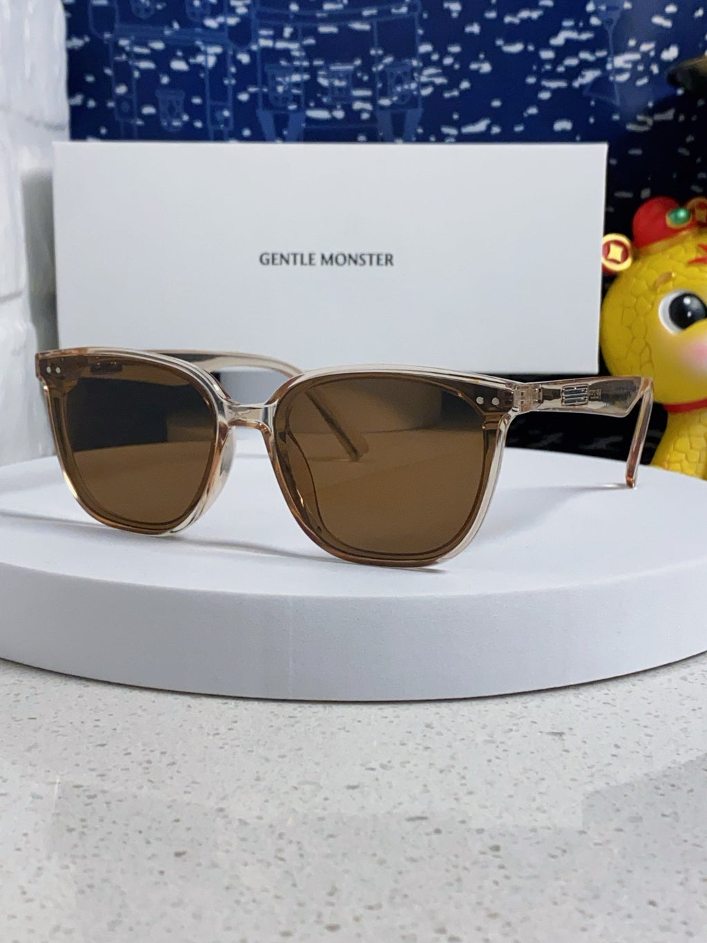 Gentle Monster HEIZER Square Brown Lens Sunglasses for Men & Women - 432933