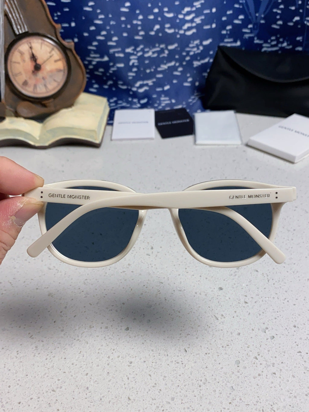 Gentle Monster LANG Square Blue Lens Sunglasses for Men & Women - detail image 5