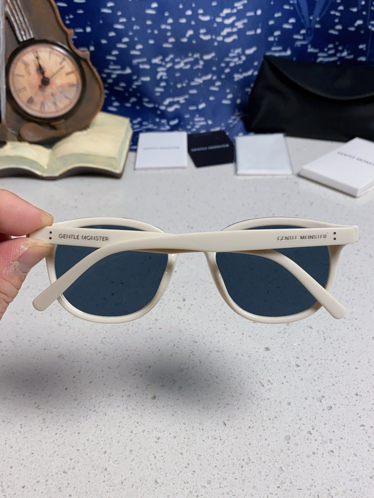 Gentle Monster LANG Square Blue Lens Sunglasses for Men & Women - detail image 5