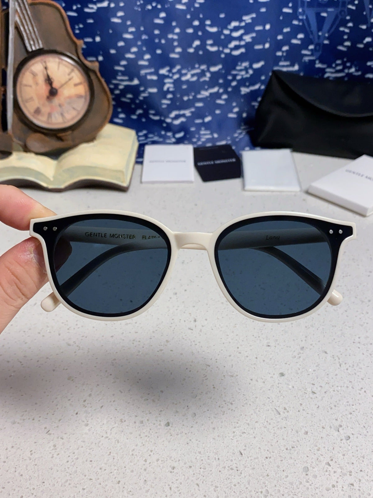 Gentle Monster LANG Square Blue Lens Sunglasses for Men & Women - detail image 4