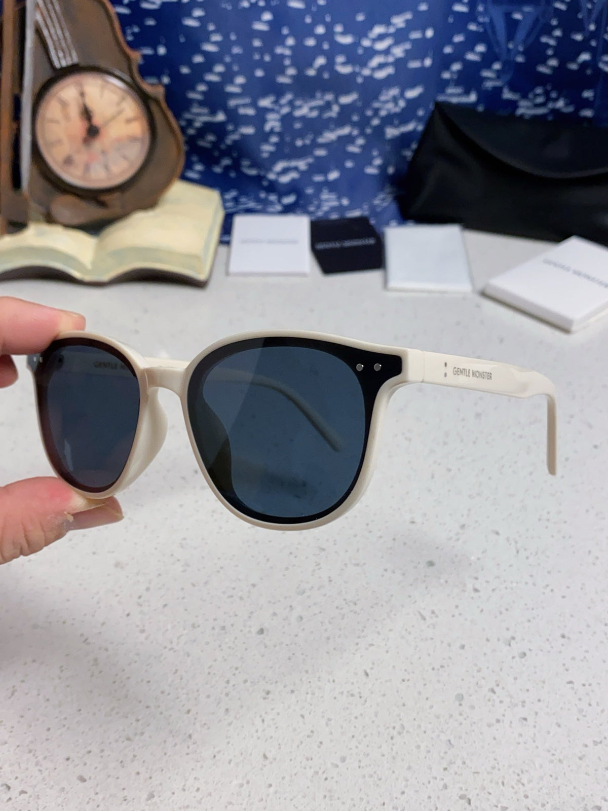 Gentle Monster LANG Square Blue Lens Sunglasses for Men & Women - detail image 6