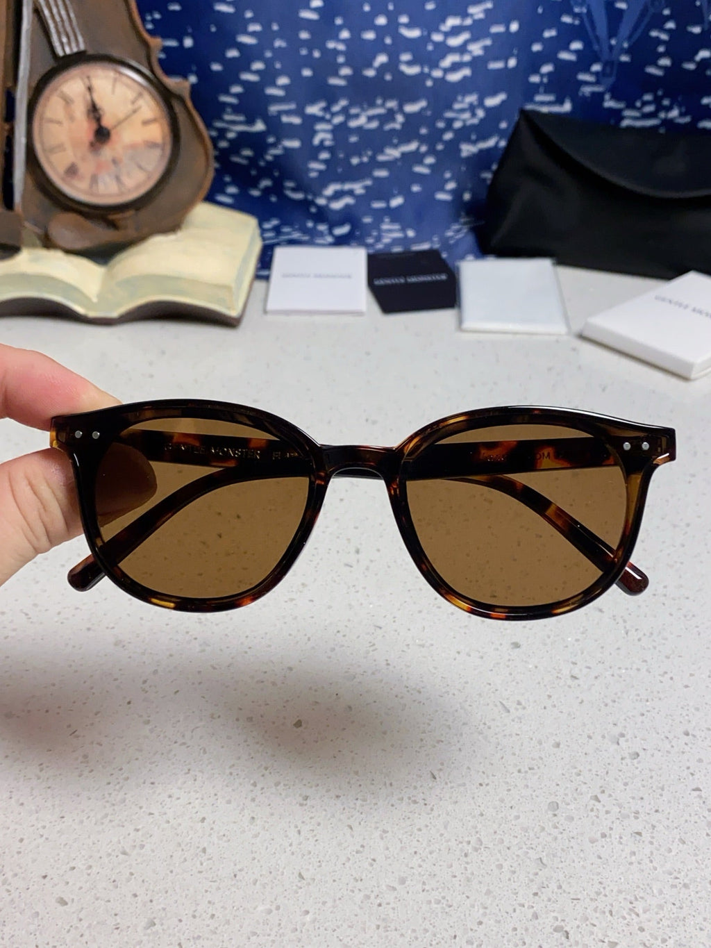 Gentle Monster LANG Square Brown Lens Sunglasses for Men & Women - detail image 4