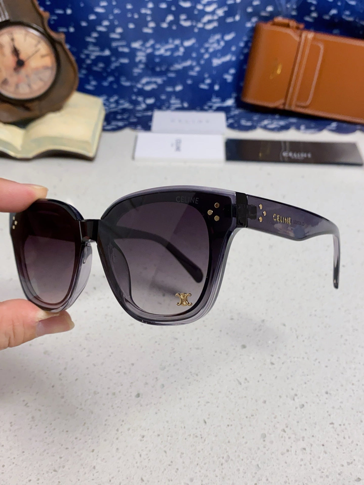 Celine Square Gray Lens Sunglasses for Men & Women - 432020 - detail image 6