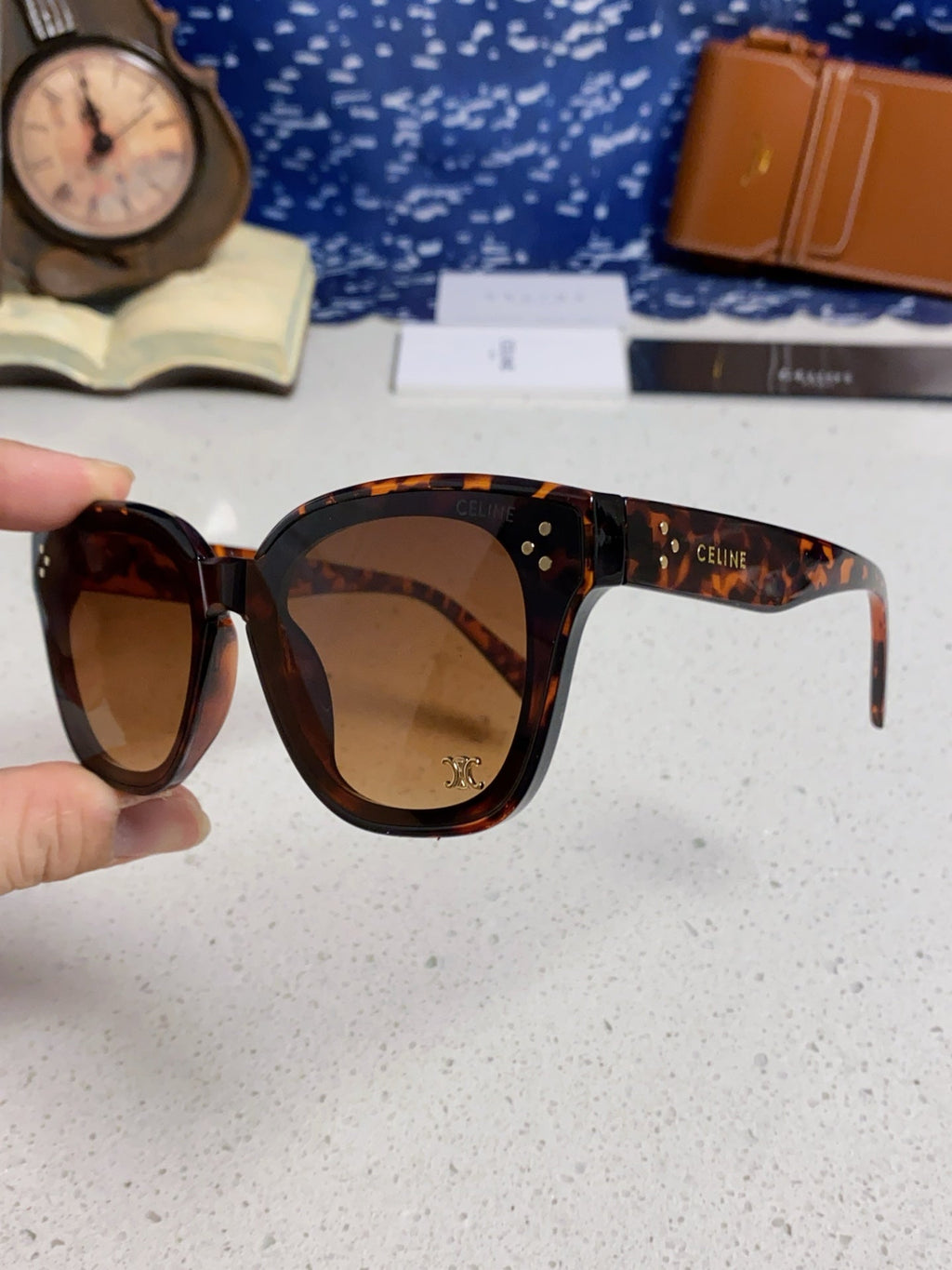 Celine Square Brown Lens Sunglasses for Men & Women - 158431 - detail image 6