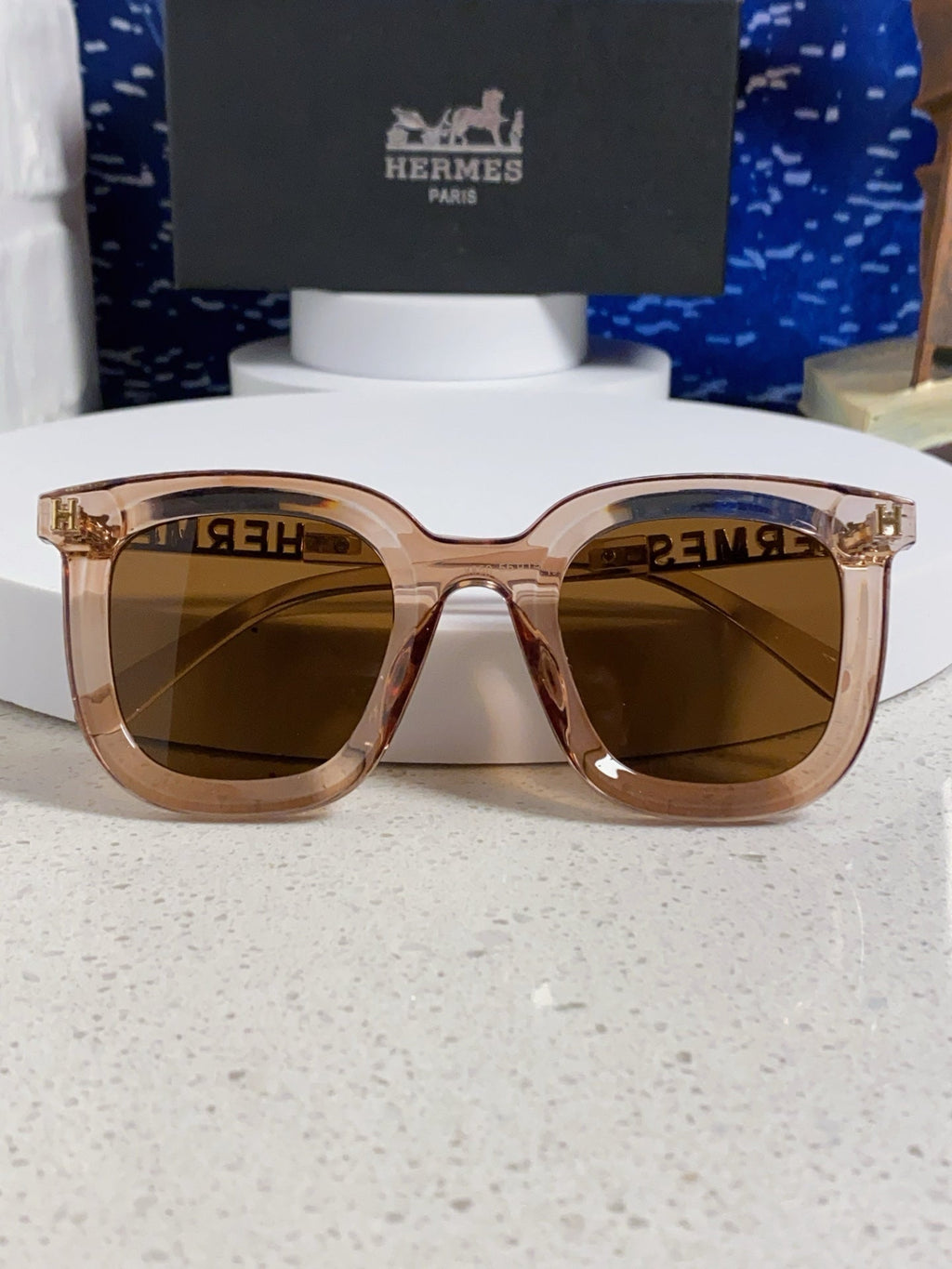 Hermès Metal Square Brown Lens Sunglasses for Men & Women - 158685 - detail image 8