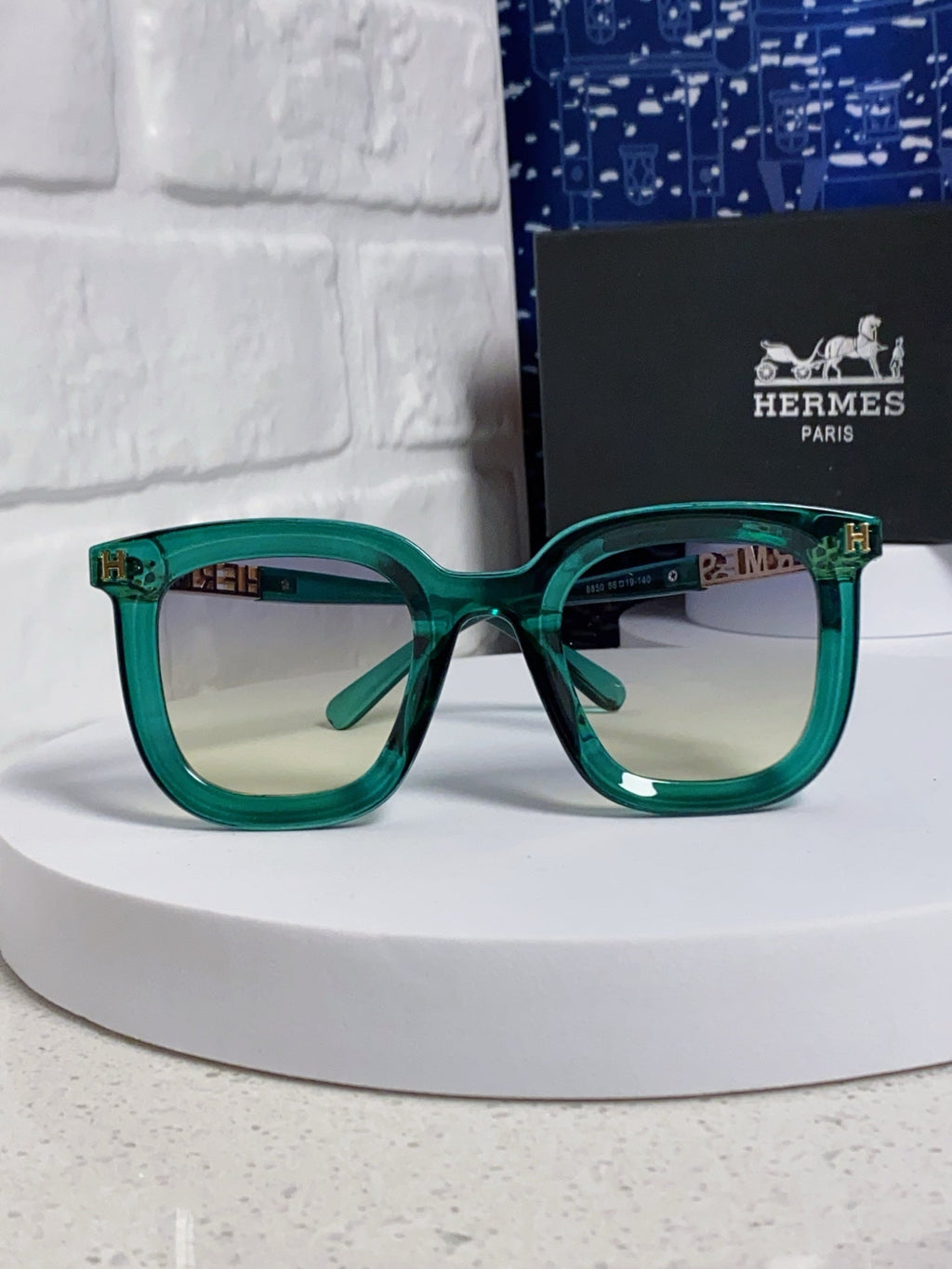 Hermès Metal Square Silver Lens Sunglasses for Men & Women - 158686 - detail image 2