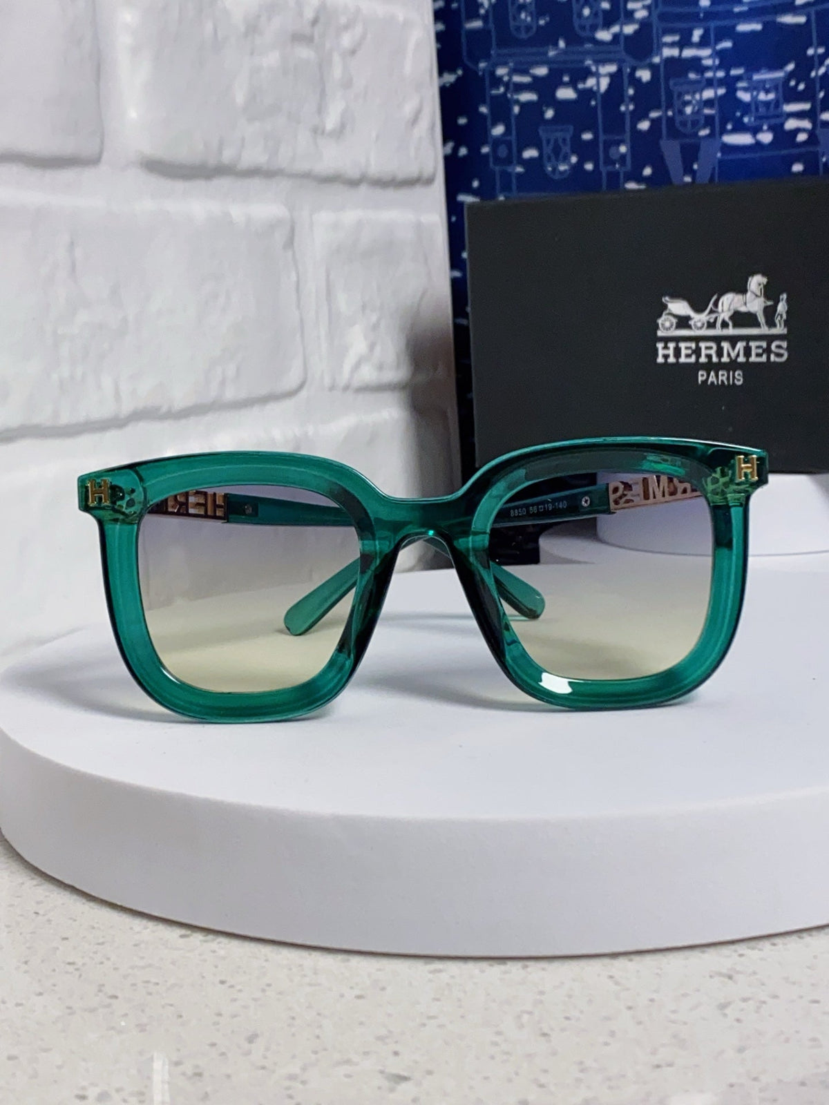 Hermès Metal Square Silver Lens Sunglasses for Men & Women - 158686 - detail image 2