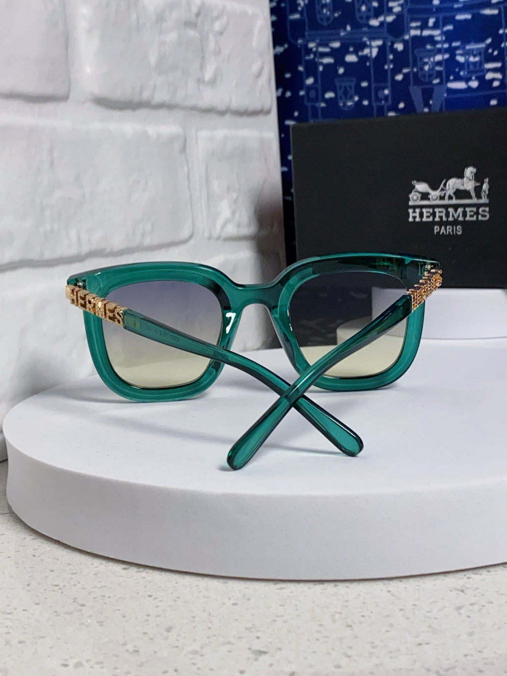 Hermès Metal Square Silver Lens Sunglasses for Men & Women - 399448 - detail image 3
