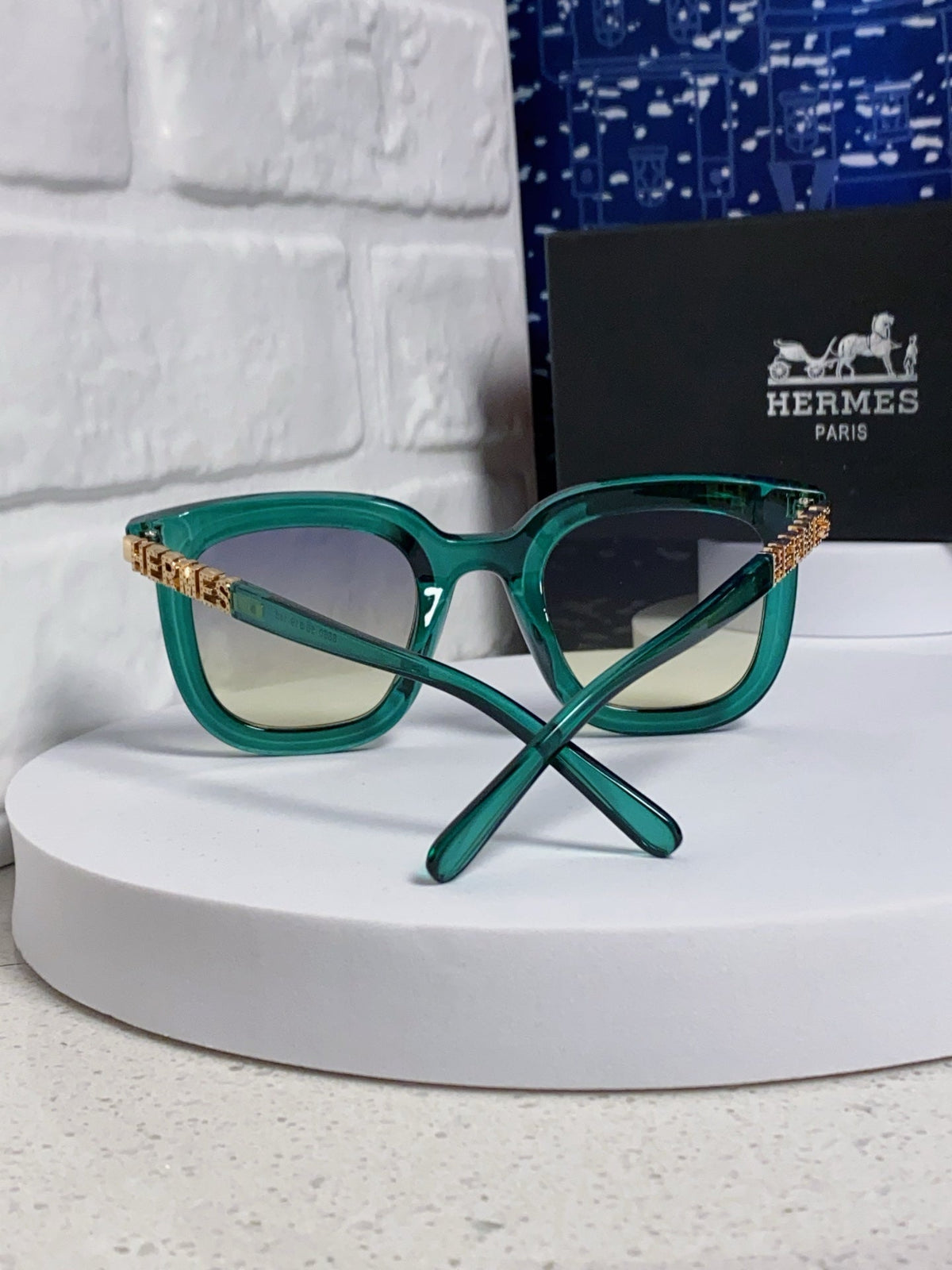 Hermès Metal Square Silver Lens Sunglasses for Men & Women - 158686 - detail image 3
