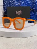 Hermès Metal Square Orange Lens Sunglasses for Men & Women - 399450