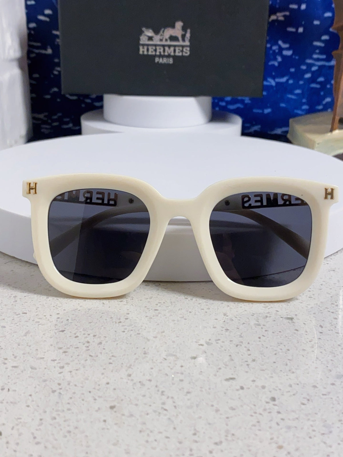 Hermès Metal Square Silver Lens Sunglasses for Men & Women - 399451 - detail image 8