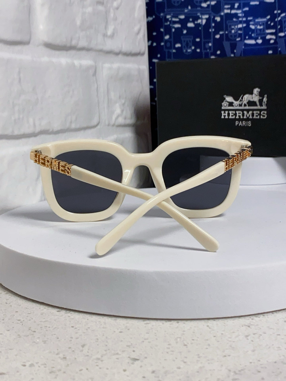 Hermès Metal Square Silver Lens Sunglasses for Men & Women - 399451 - detail image 3
