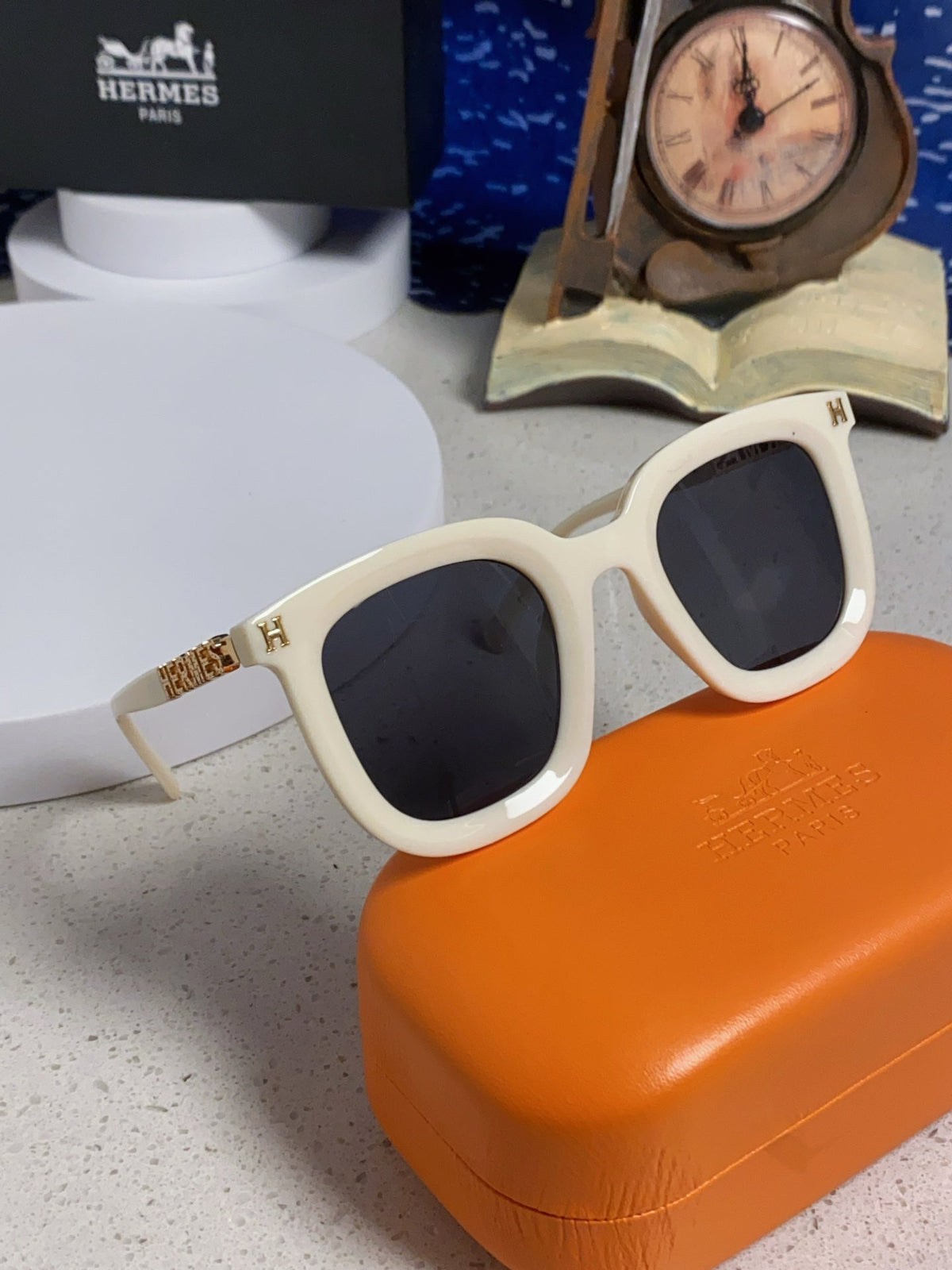 Hermès Metal Square Silver Lens Sunglasses for Men & Women - 399451 - detail image 9