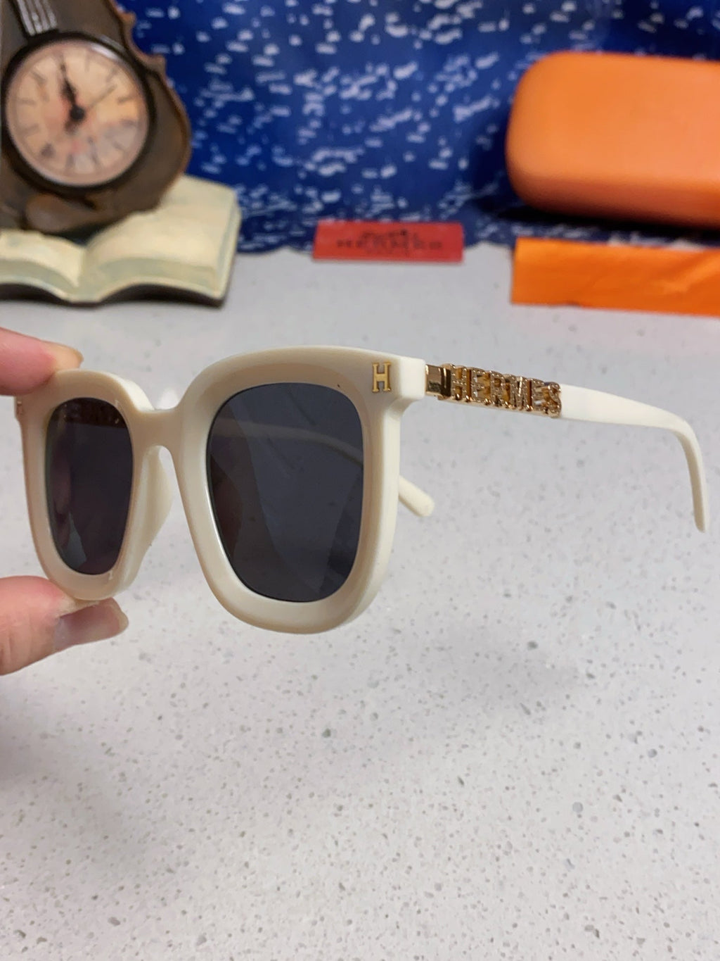 Hermès Metal Square Silver Lens Sunglasses for Men & Women - 399451 - detail image 6
