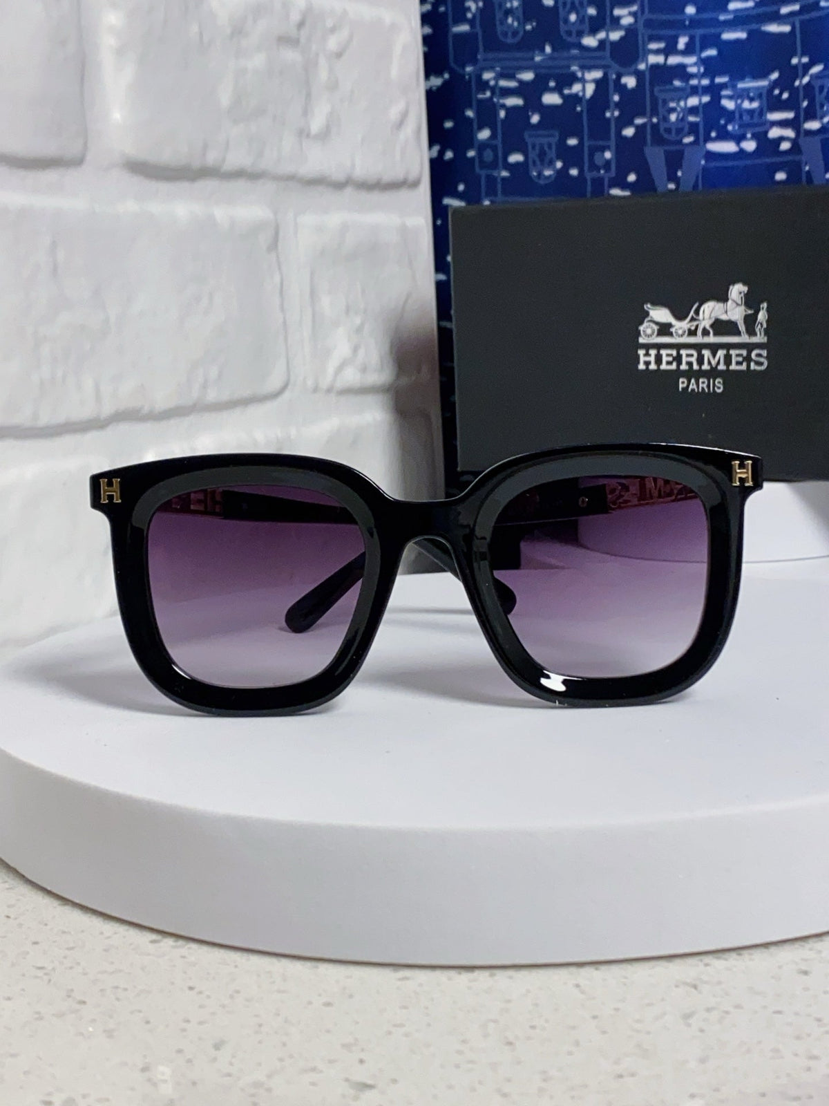 Hermès Metal Square Silver Lens Sunglasses for Men & Women - 433017 - detail image 2