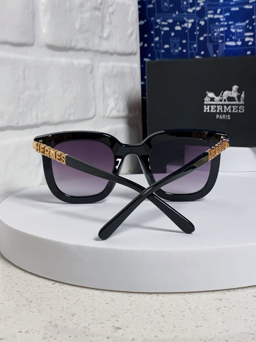 Hermès Metal Square Silver Lens Sunglasses for Men & Women - 158691 - detail image 3