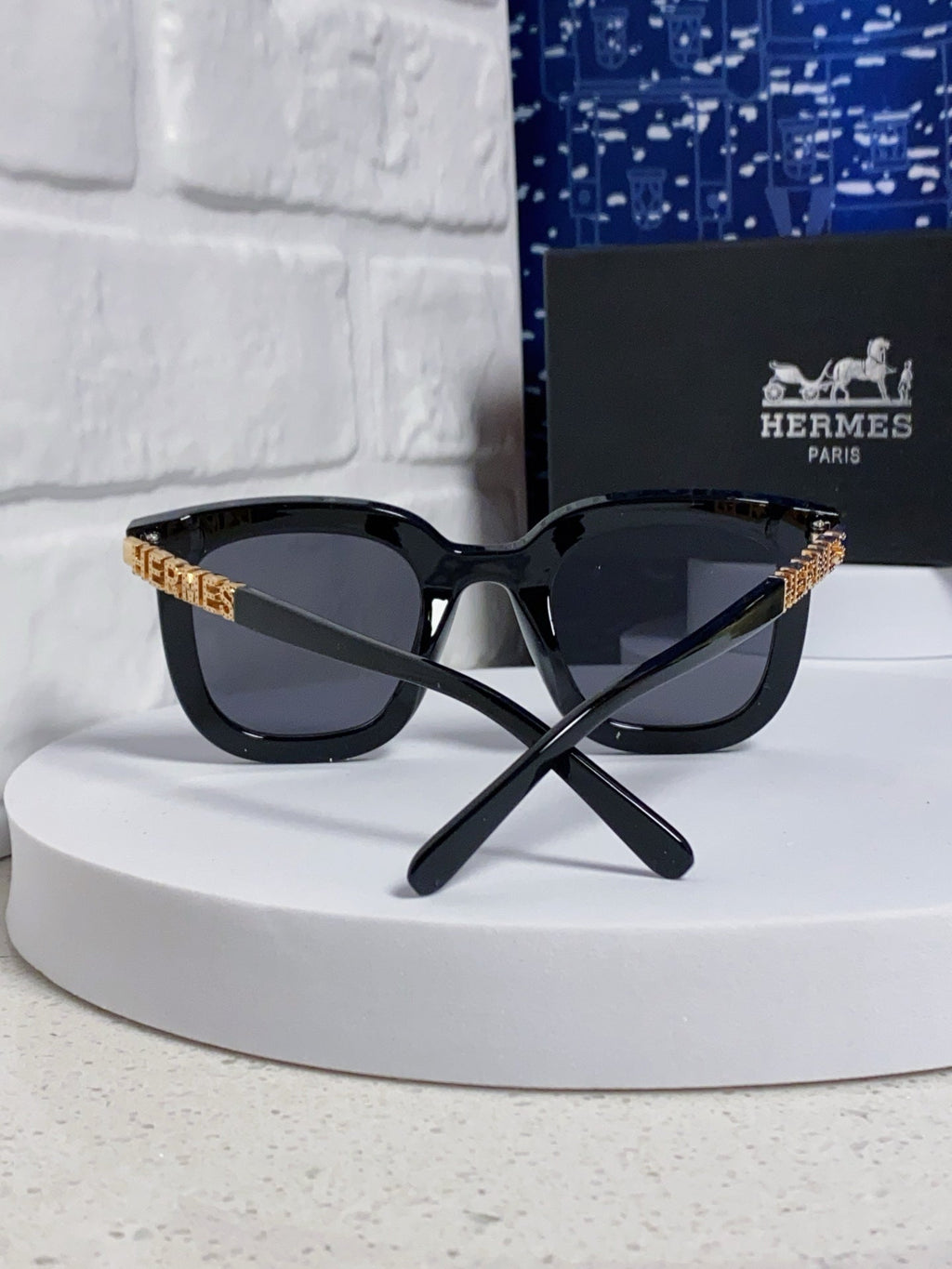 Hermès Metal Square Silver Lens Sunglasses for Men & Women - detail image 3