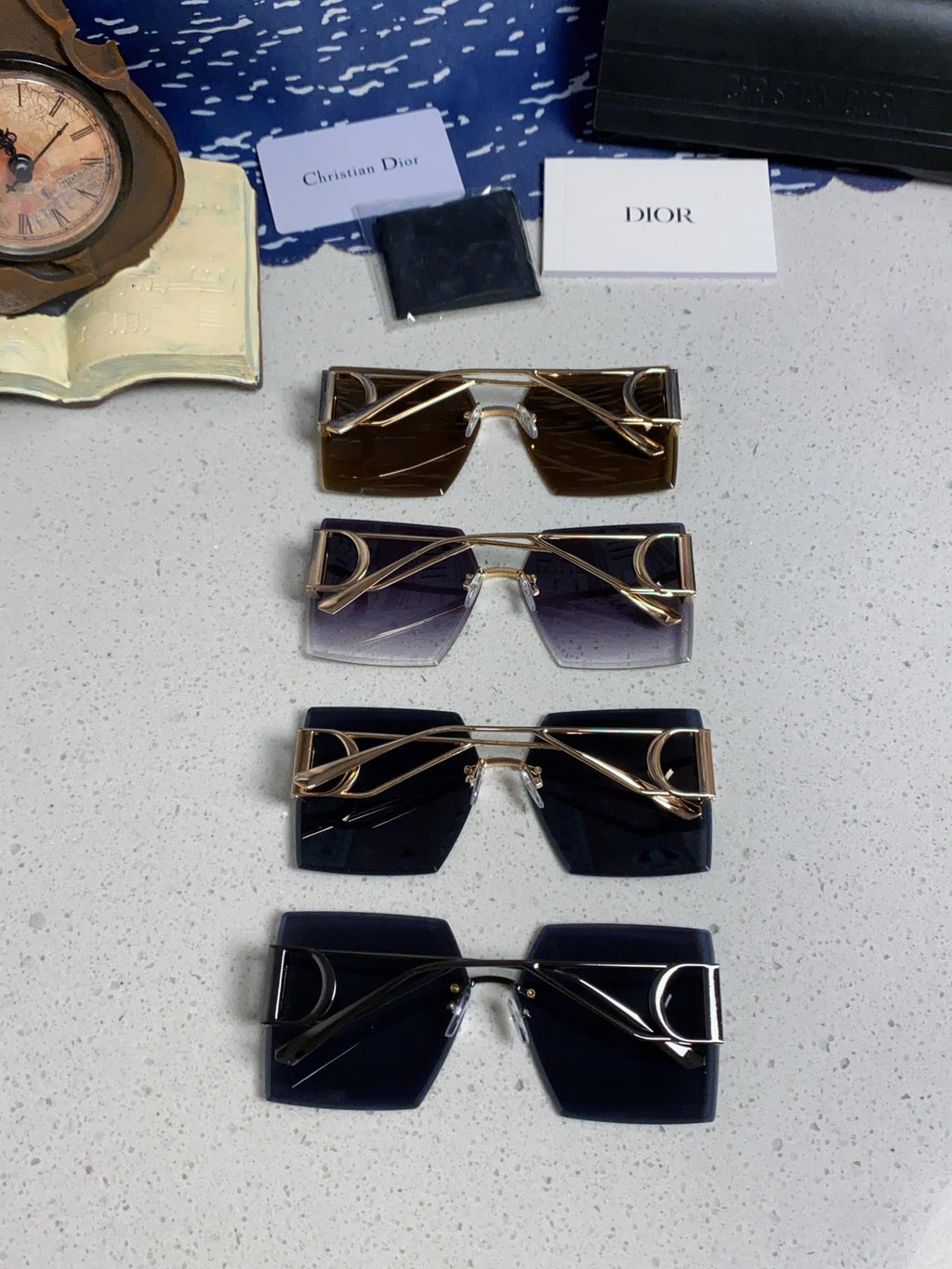 Dior 30MONTAIGNE Lightweight Rimless Gray Lens Sunglasses for Men & W - 867125 - detail image 11