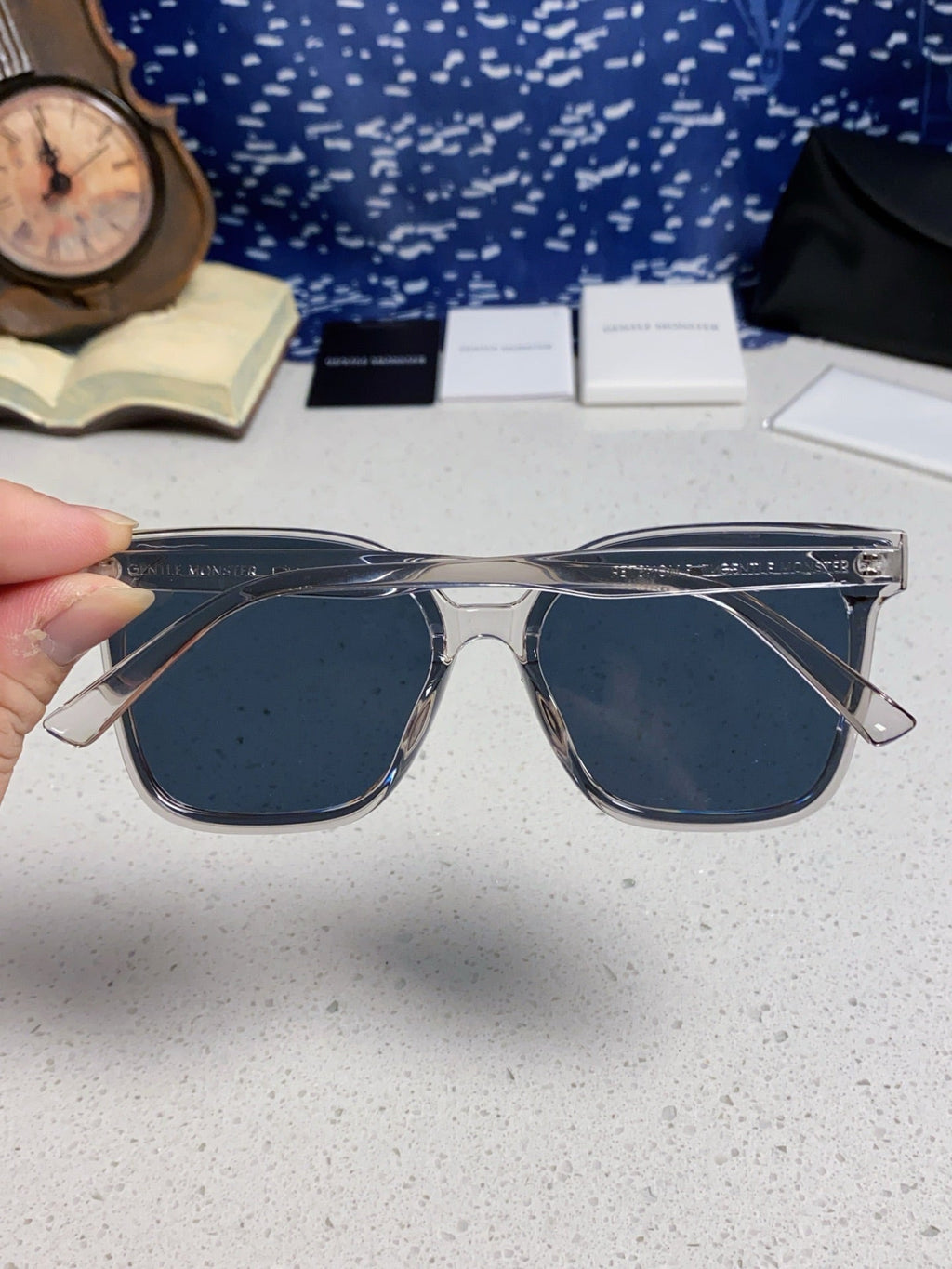 Gentle Monster SAL Acetate Square Black Lens Sunglasses for Men & Wom - 432939 - detail image 5