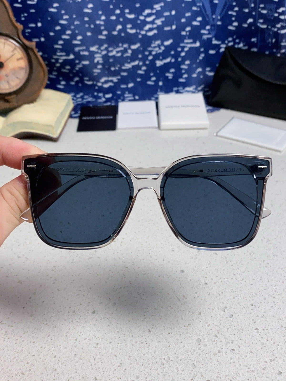 Gentle Monster SAL Acetate Square Black Lens Sunglasses for Men & Wom - 432939 - detail image 4