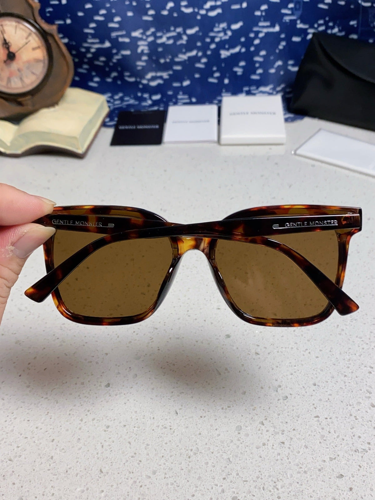Gentle Monster SAL Acetate Square Black Lens Sunglasses for Men & Wom - 432941 - detail image 5