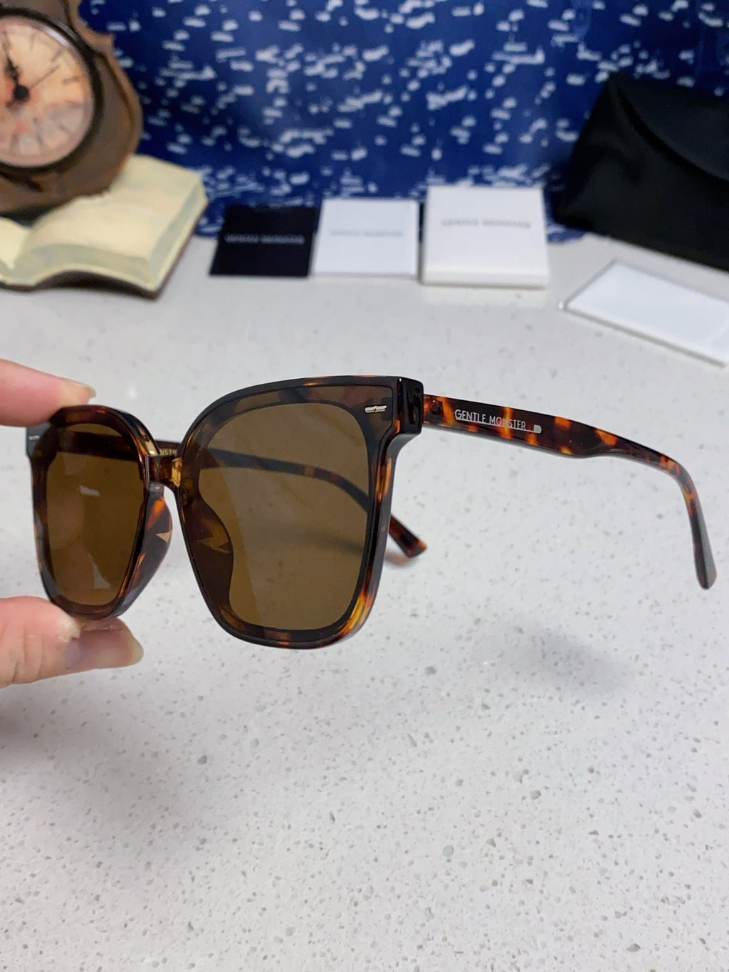 Gentle Monster SAL Acetate Square Black Lens Sunglasses for Men & Wom - 432941 - detail image 6