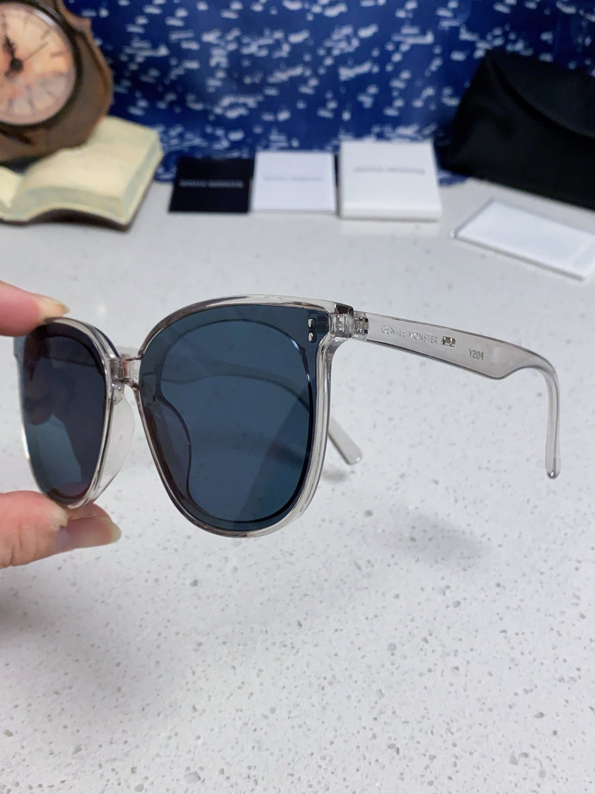 Gentle Monster ROSY Square Blue Lens Sunglasses for Men & Women - 488030 - detail image 6