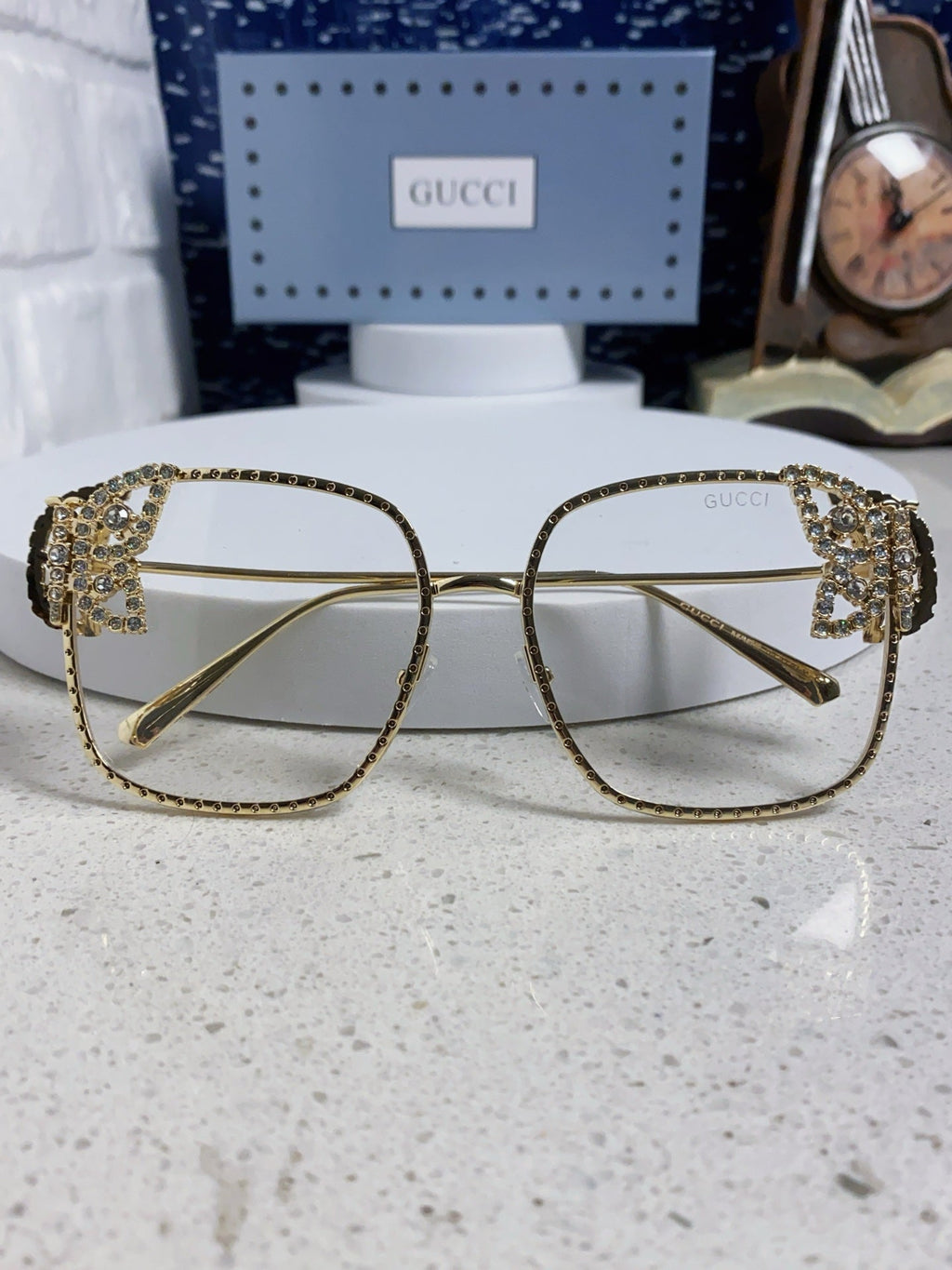 Gucci Square Silver Lens Sunglasses for Women - 132226 - detail image 9