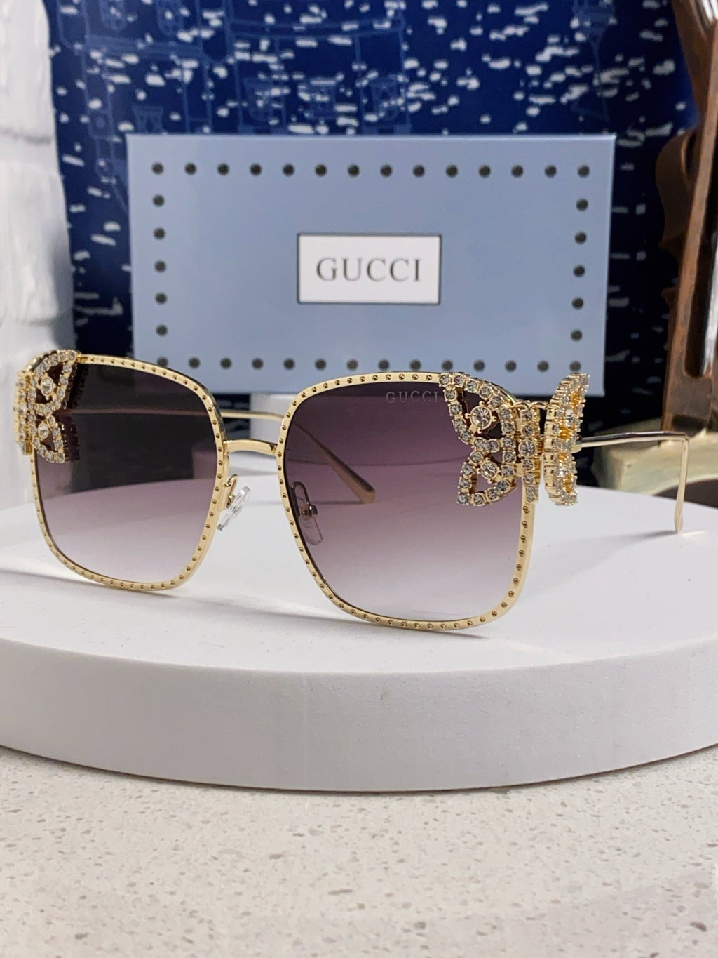 Gucci Square Brown Lens Sunglasses for Women - 132229