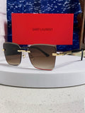 Saint Laurent Lightweight Rimless Brown Lens Sunglasses for Men & Women