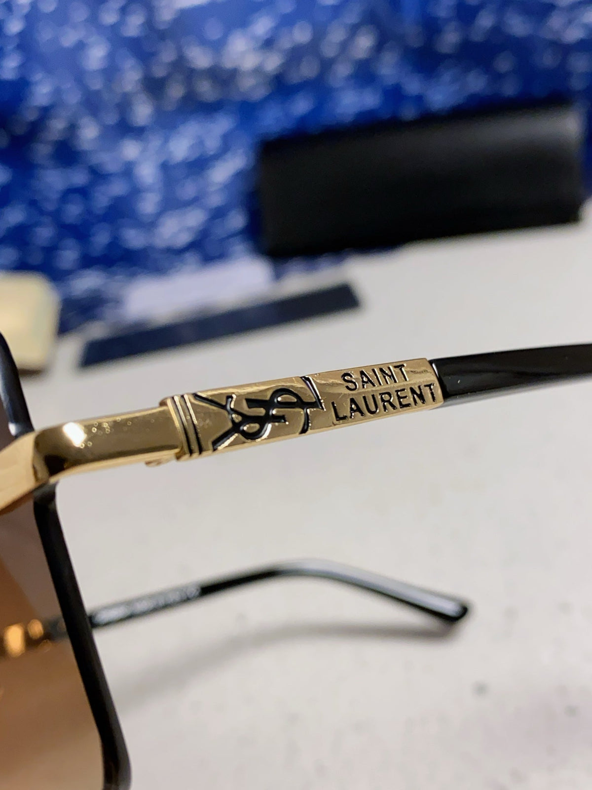 Saint Laurent Lightweight Rimless Brown Lens Sunglasses for Men & Women - detail image 7