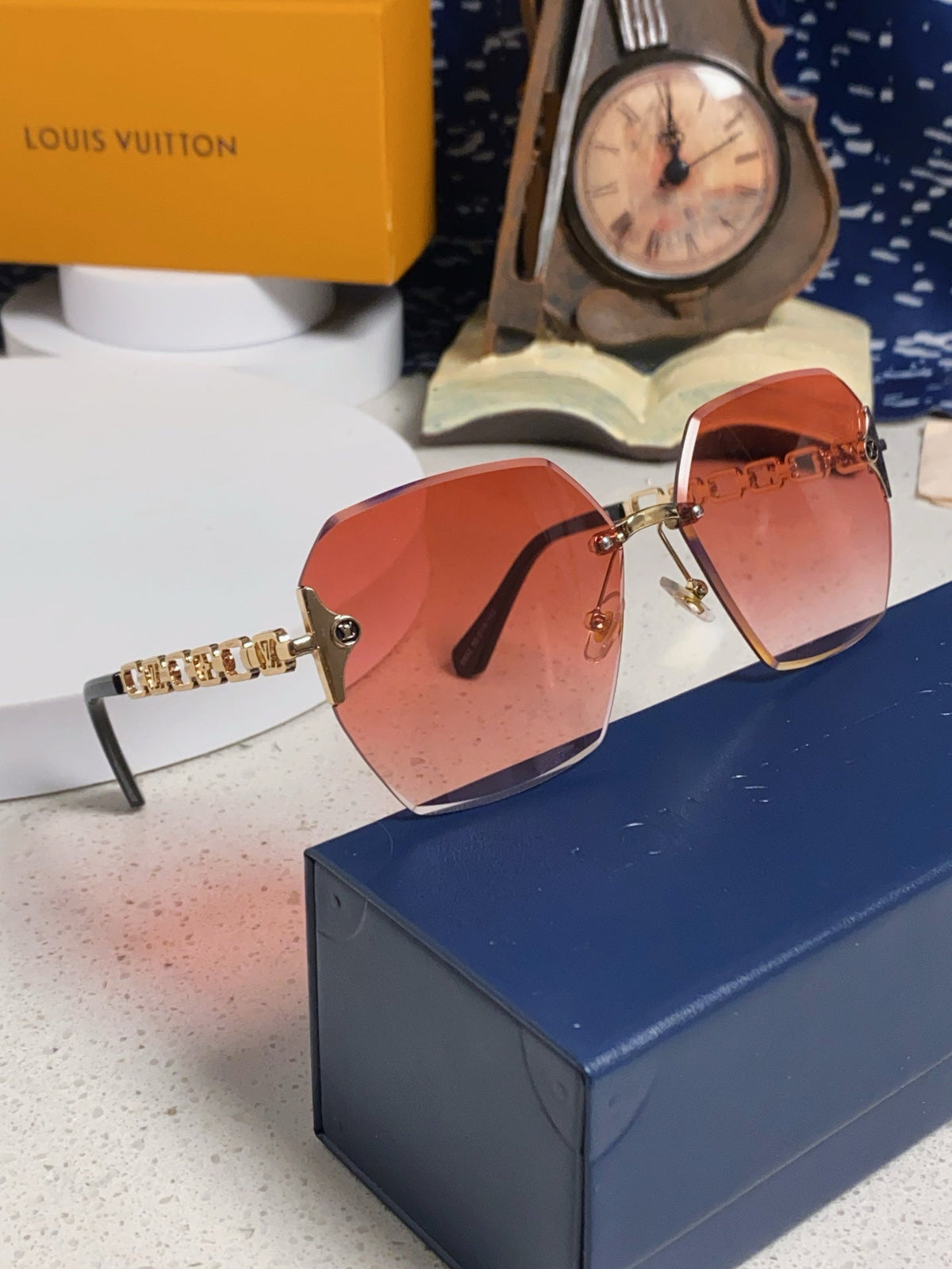Louis Vuitton Oversized Red Lens Sunglasses for Men & Women - detail image 9