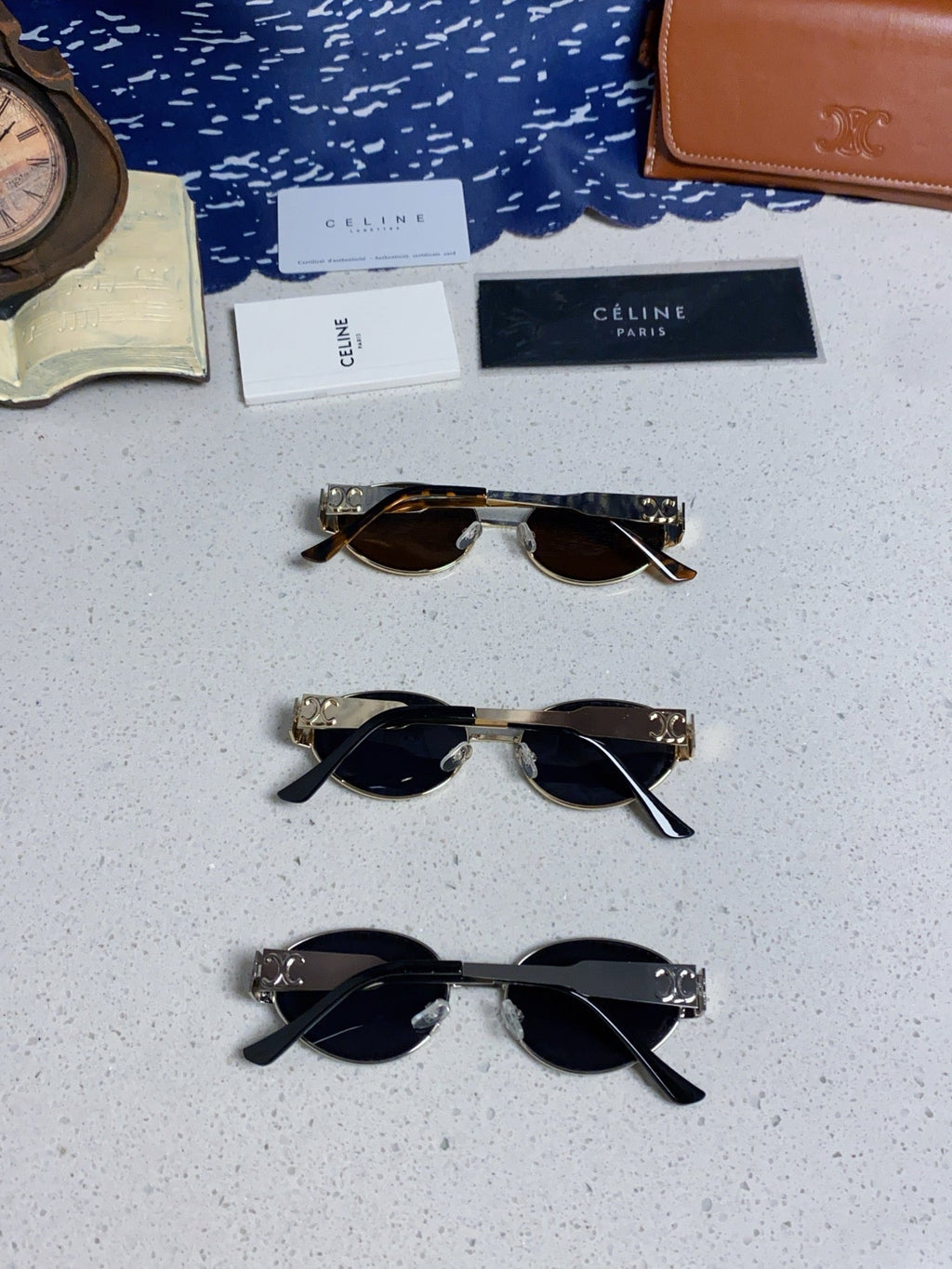 Celine Round Blue Lens Sunglasses for Men & Women - 358290 - detail image 11