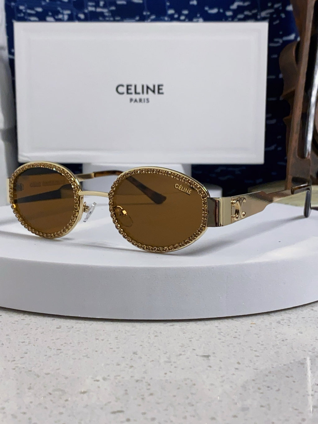 Celine Round Brown Lens Sunglasses for Men & Women - 431993
