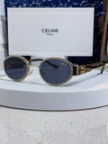 Celine Round Blue Lens Sunglasses for Men & Women - 358290