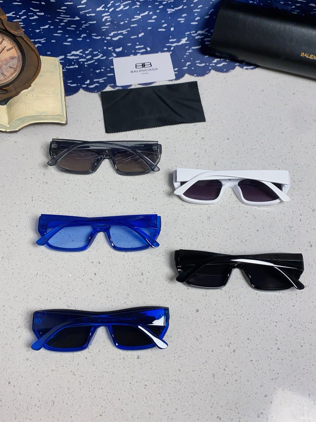Balenciaga Browline Blue Lens Sunglasses for Men & Women - 487529 - detail image 11