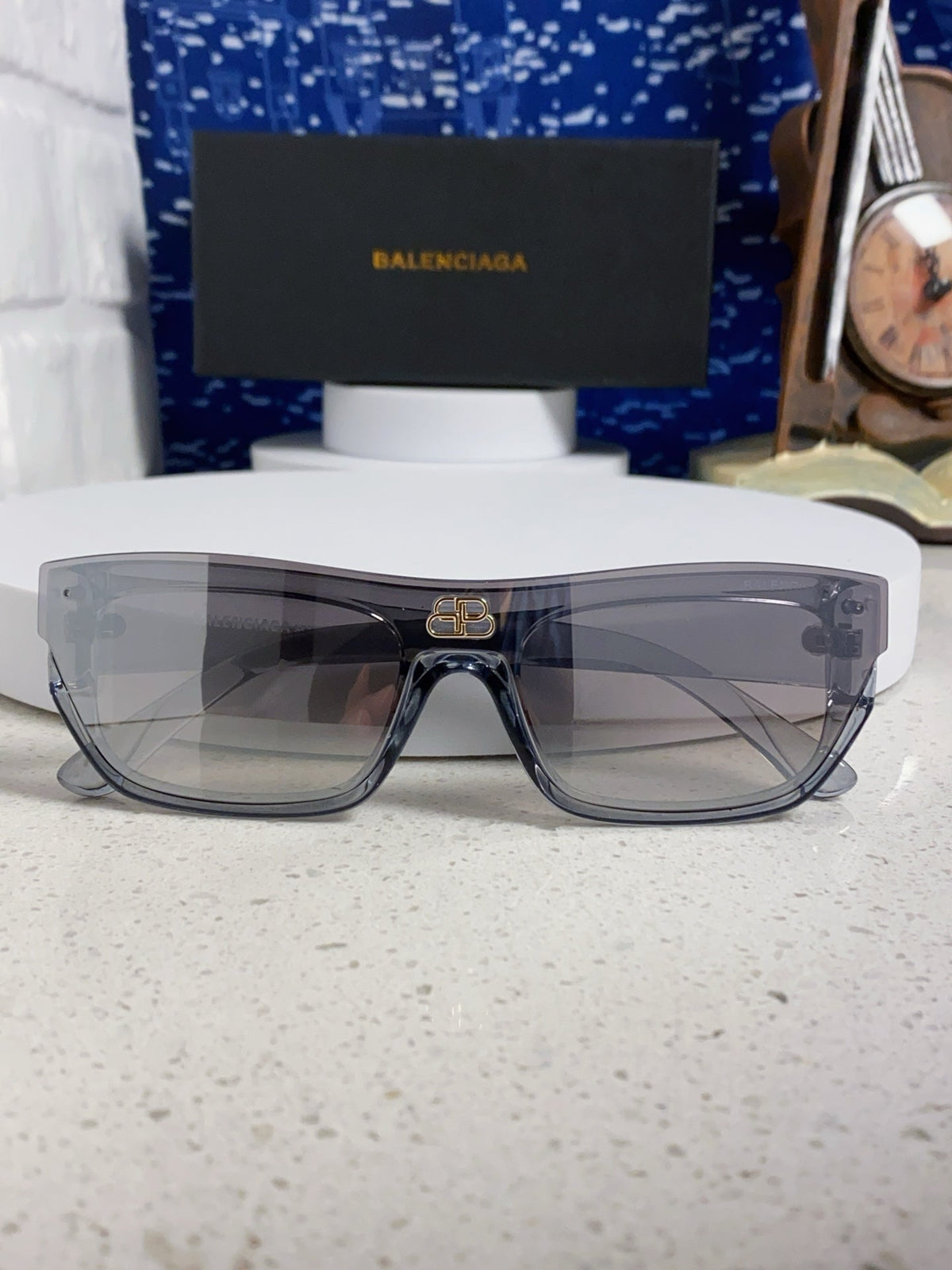 Balenciaga Browline Silver Lens Sunglasses for Men & Women - 358644 - detail image 9