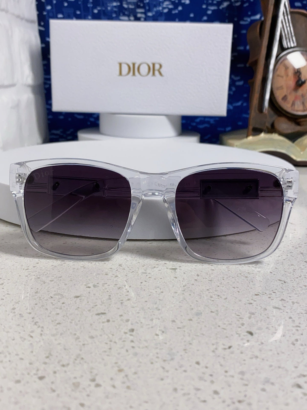 Dior Acetate Square Gray Lens Sunglasses for Men & Women - 358196 - detail image 9