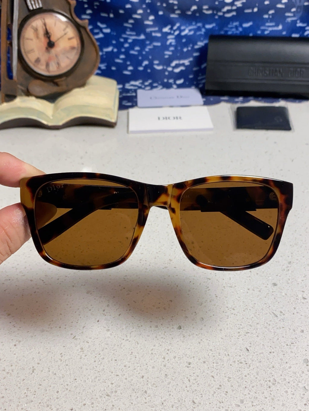 Dior Acetate Square Brown Lens Sunglasses for Men & Women - 358197 - detail image 4
