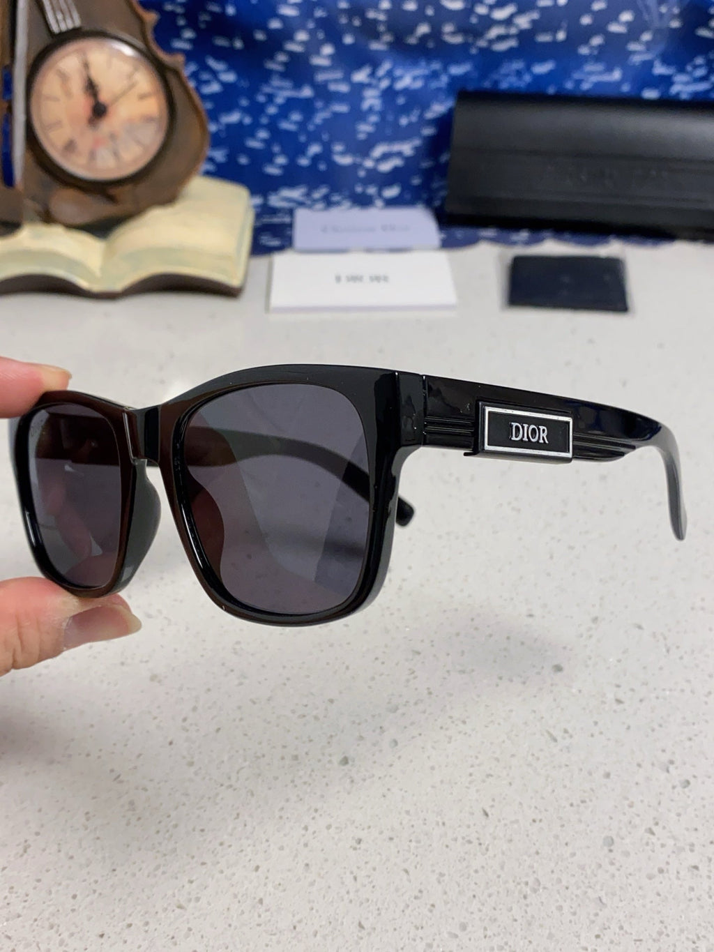 Dior Acetate Square Black Lens Sunglasses for Men & Women - 358198 - detail image 6