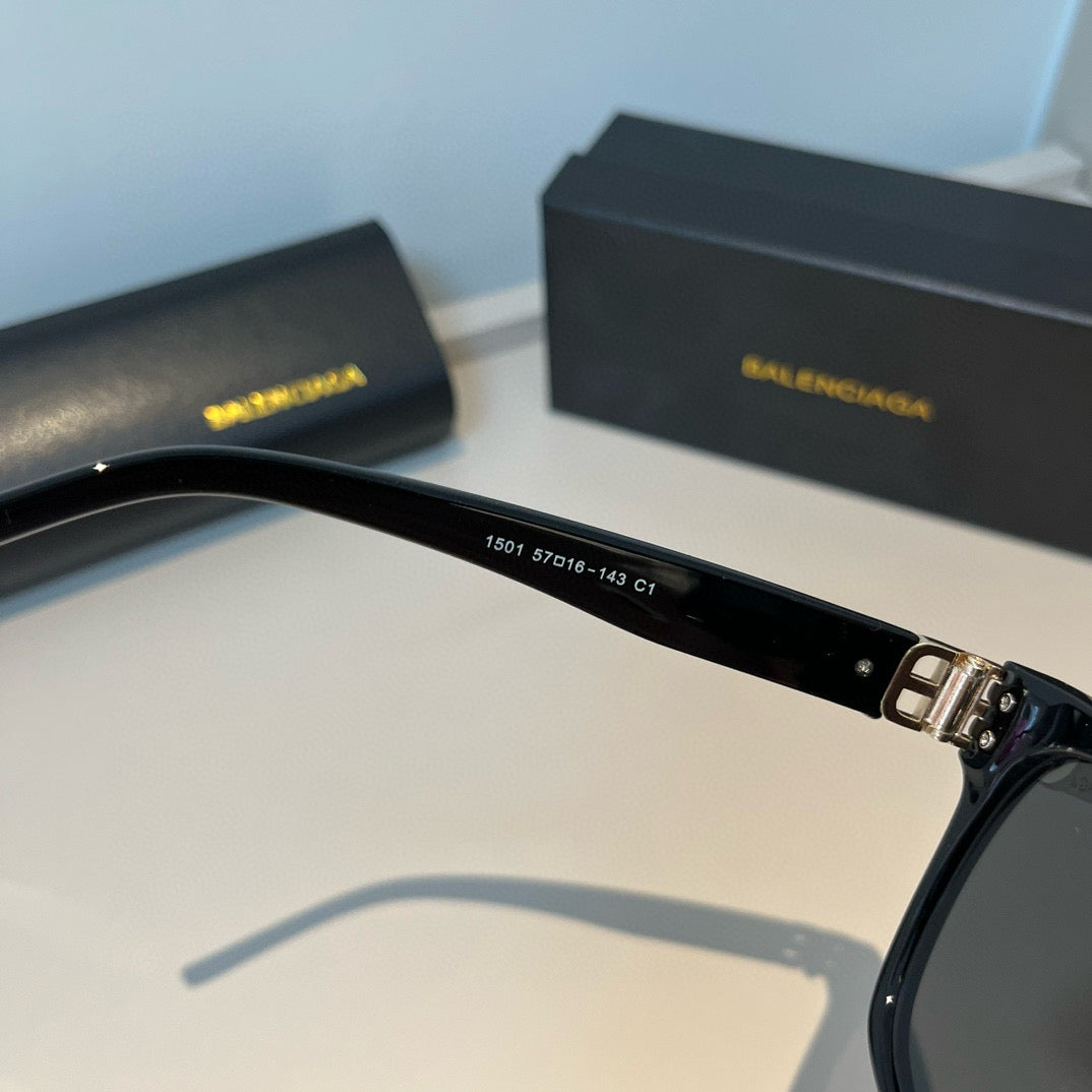 Balenciaga Folding Square Black Lens Sunglasses for Men & Women - 432534 - detail image 9