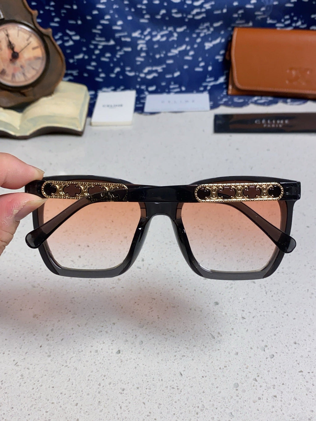Celine Square Red Lens Sunglasses for Men & Women - 934641 - detail image 5