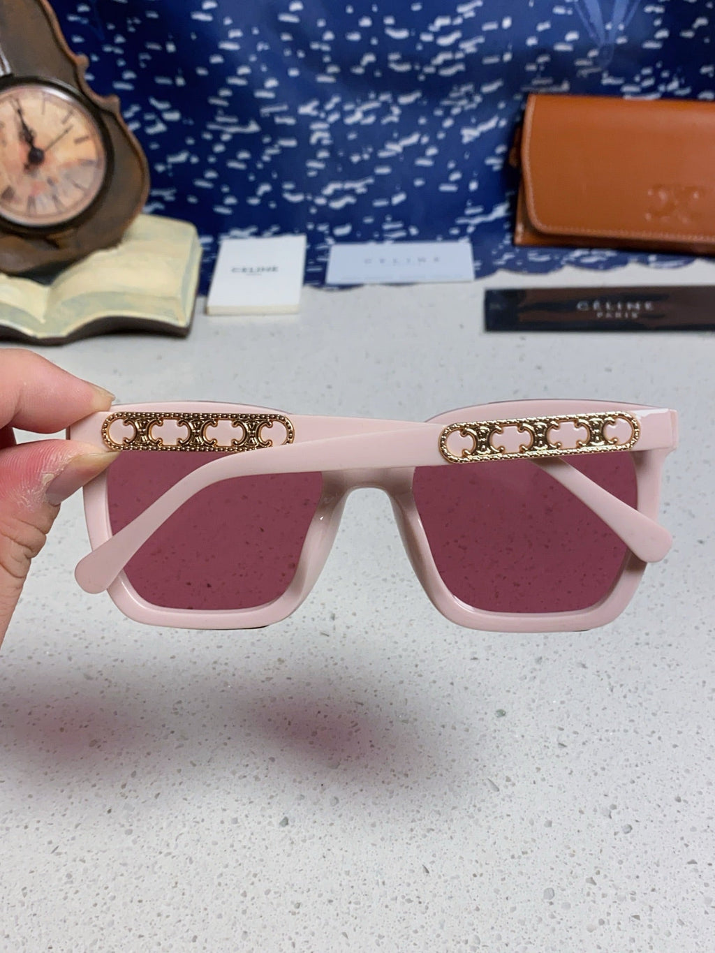 Celine Square Red Lens Sunglasses for Men & Women - 934642 - detail image 5