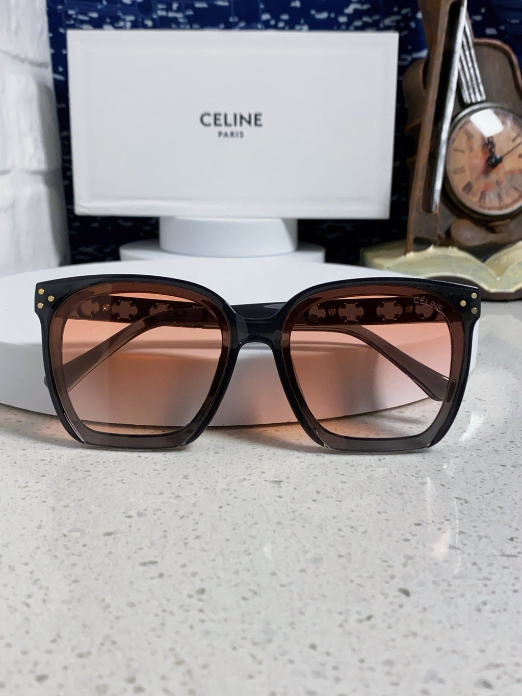 Celine Square Red Lens Sunglasses for Men & Women - 372018 - detail image 9