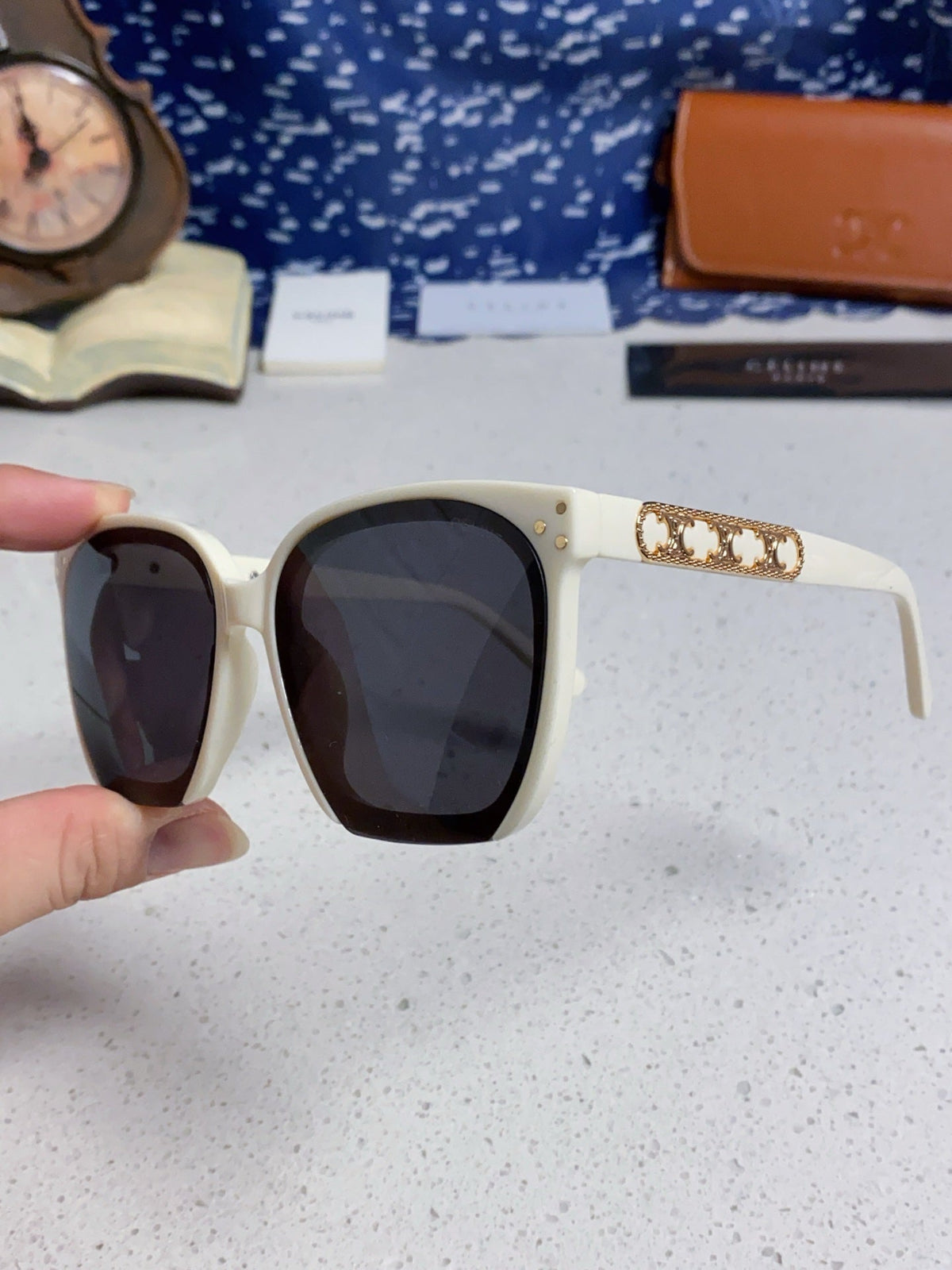 Celine Square Black Lens Sunglasses for Men & Women - 934643 - detail image 6