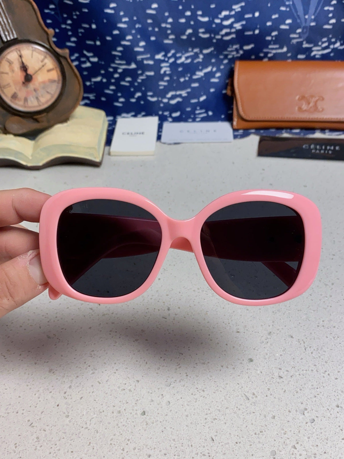 Celine Oversized Red Lens Sunglasses for Men & Women - detail image 4