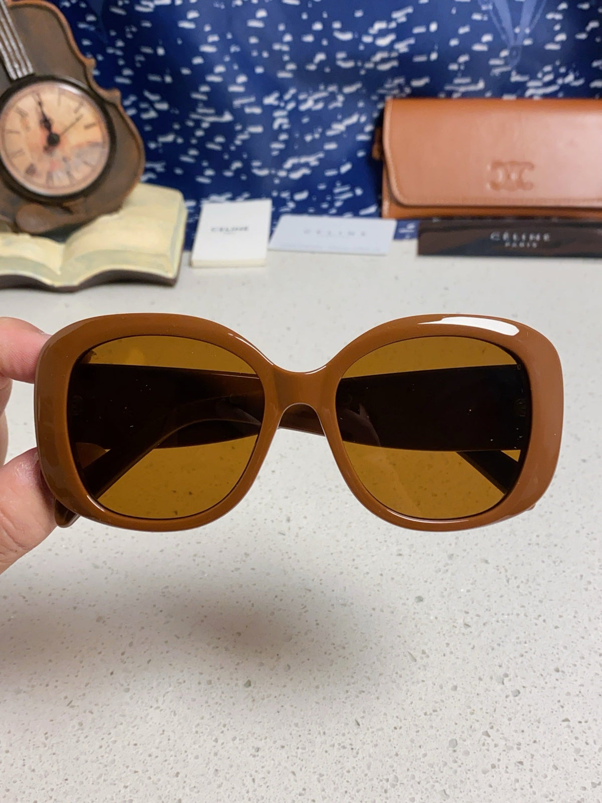 Celine Oversized Brown Lens Sunglasses for Men & Women - 934649 - detail image 3